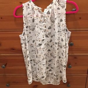 LOFT size medium floral blouse with pearl buttons